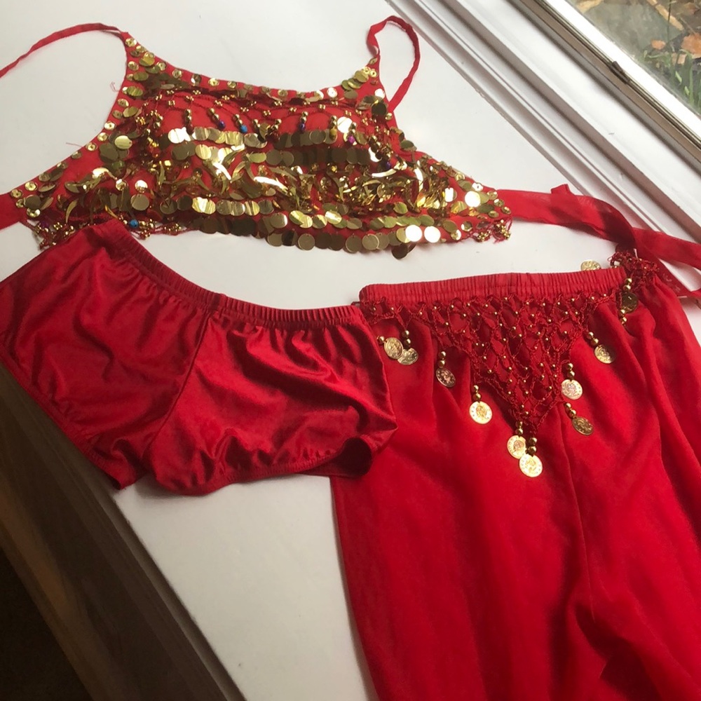 Red Belly Dancer Costumes
